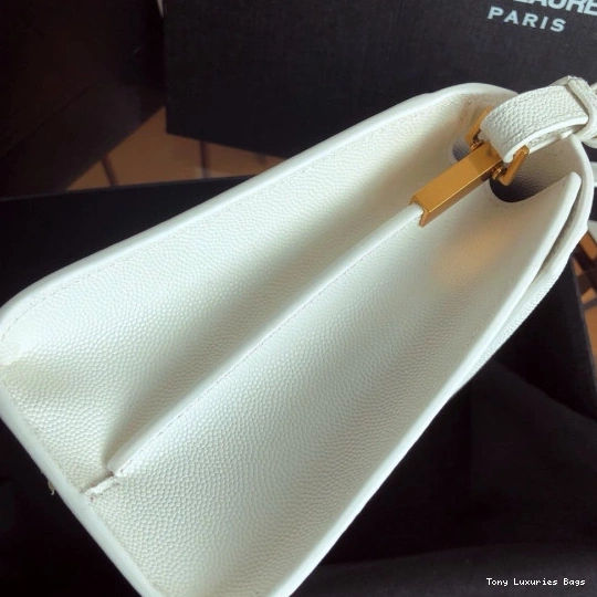 Tony Luxuries BAG MINI IN GRAIN TOP LEATHER YSL CASSANDRA EMBOSSED DE POUDRE HANDLE 0807